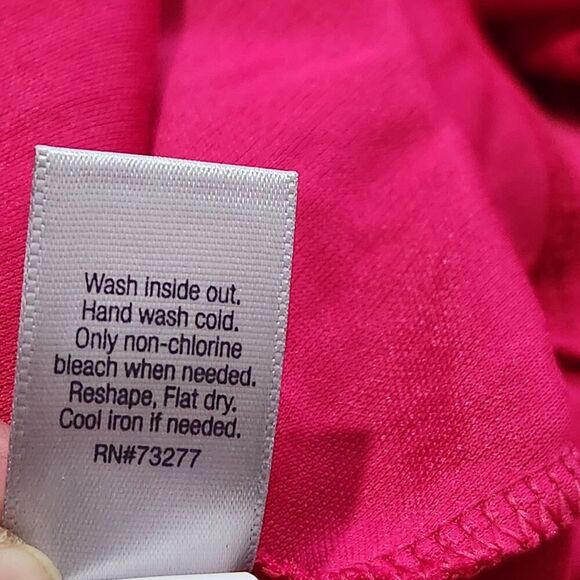 Jennifer Lopez Sleeveless Fit & Flare Textured Fuchsia Dress Size 12 Lined   B5 - Picture 13 of 13